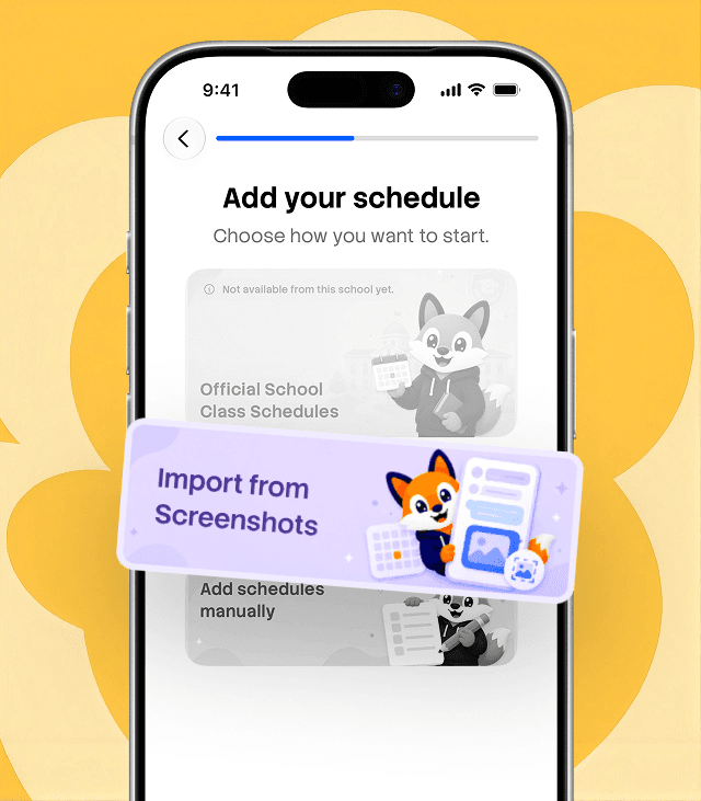 MySched reading a class schedule screenshot into a timetable